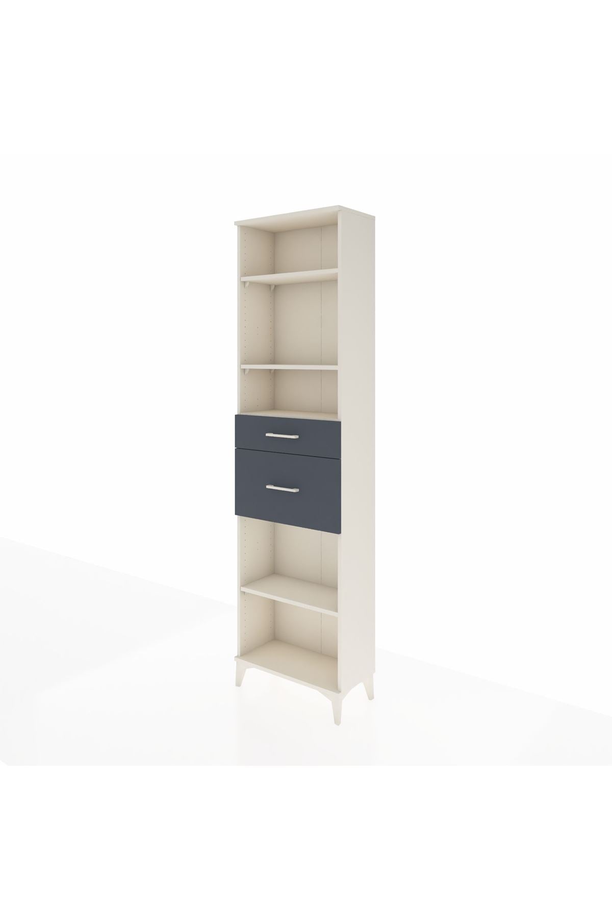 Arges Dolap 4 Raflı 2 Çekmeceli 60x30x221 Aytaşı-Antrasit