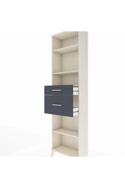 Arges Dolap 4 Raflı 2 Çekmeceli 60x30x221 Aytaşı-Antrasit