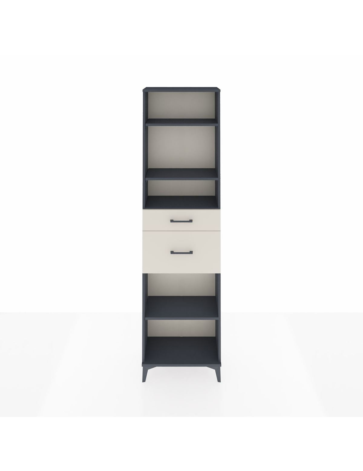 Arges Dolap 4 Raflı 2 Çekmeceli 60x30x221 Antrasit-Aytaşı