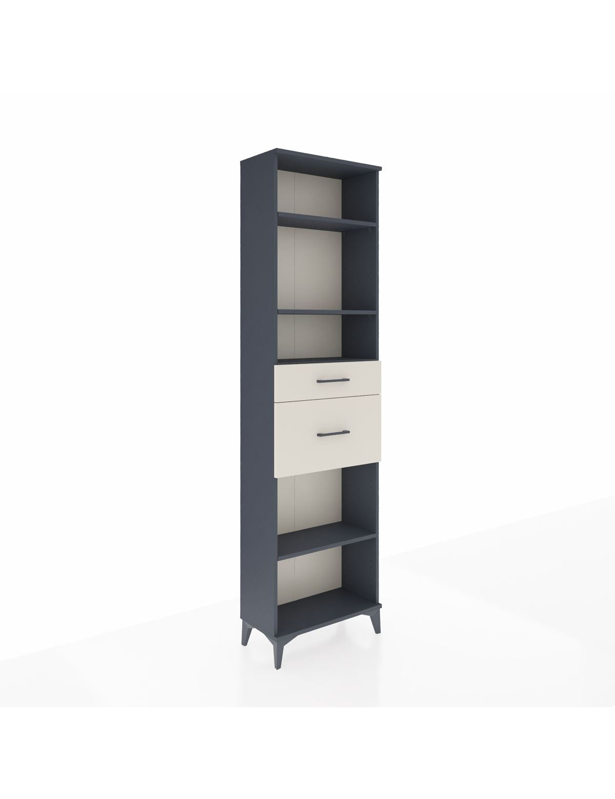 Arges Dolap 4 Raflı 2 Çekmeceli 60x30x221 Antrasit-Aytaşı