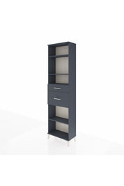 Arges Dolap 4 Raflı 2 Çekmeceli 60x30x221 Antrasit-Antrasit