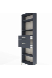 Arges Dolap 4 Raflı 2 Çekmeceli 60x30x221 Antrasit-Antrasit