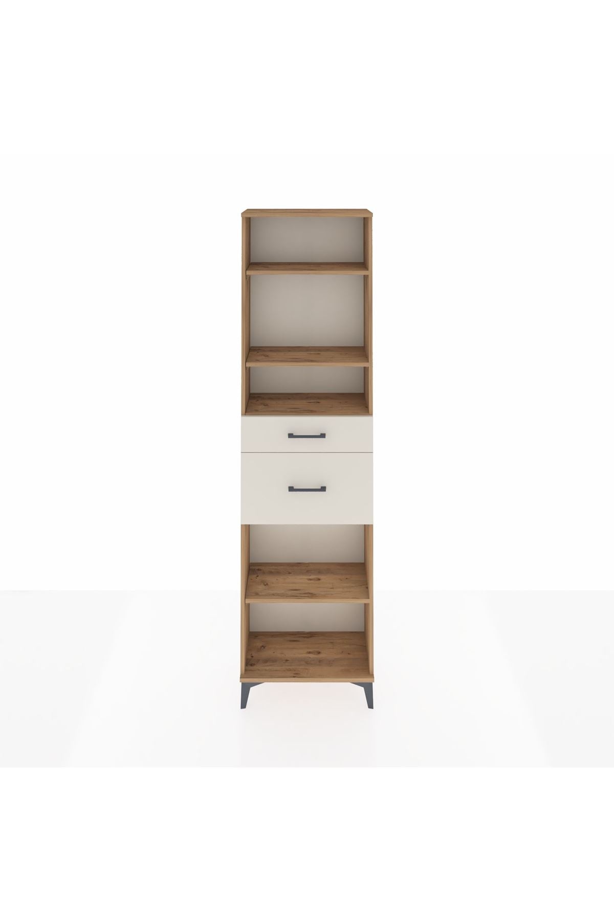 Arges Dolap 4 Raflı 2 Çekmeceli 60x30x221 Çam-Aytaşı