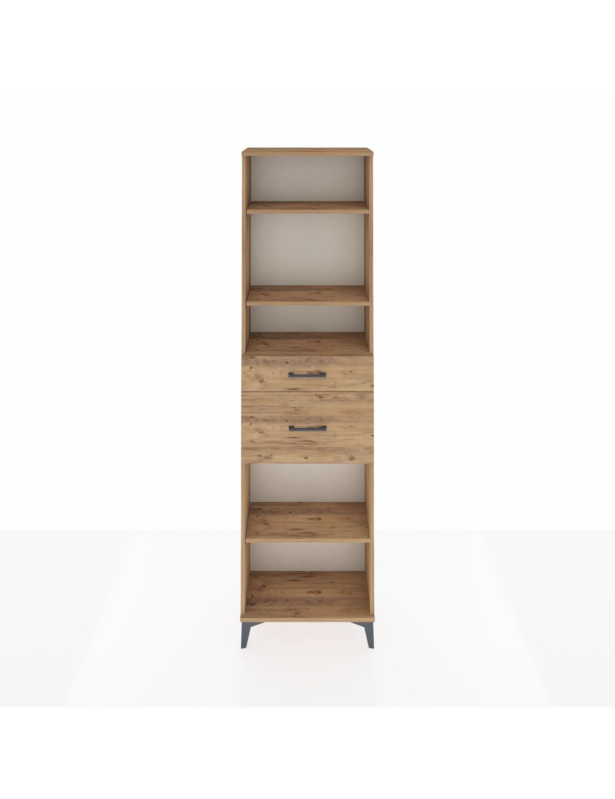 Arges Dolap 4 Raflı 2 Çekmeceli 60x30x221 Çam-Çam