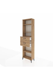 Arges Dolap 4 Raflı 2 Çekmeceli 60x30x221 Çam-Çam