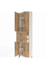 Arges Dolap 4 Raflı 2 Çekmeceli 4 Kapaklı 60x30x221 Aytaşı-Çam