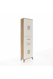 Arges Dolap 4 Raflı 2 Çekmeceli 4 Kapaklı 60x30x221 Çam-Aytaşı
