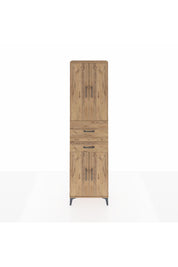 Arges Dolap 4 Raflı 2 Çekmeceli 4 Kapaklı 60x30x221 Çam-Çam