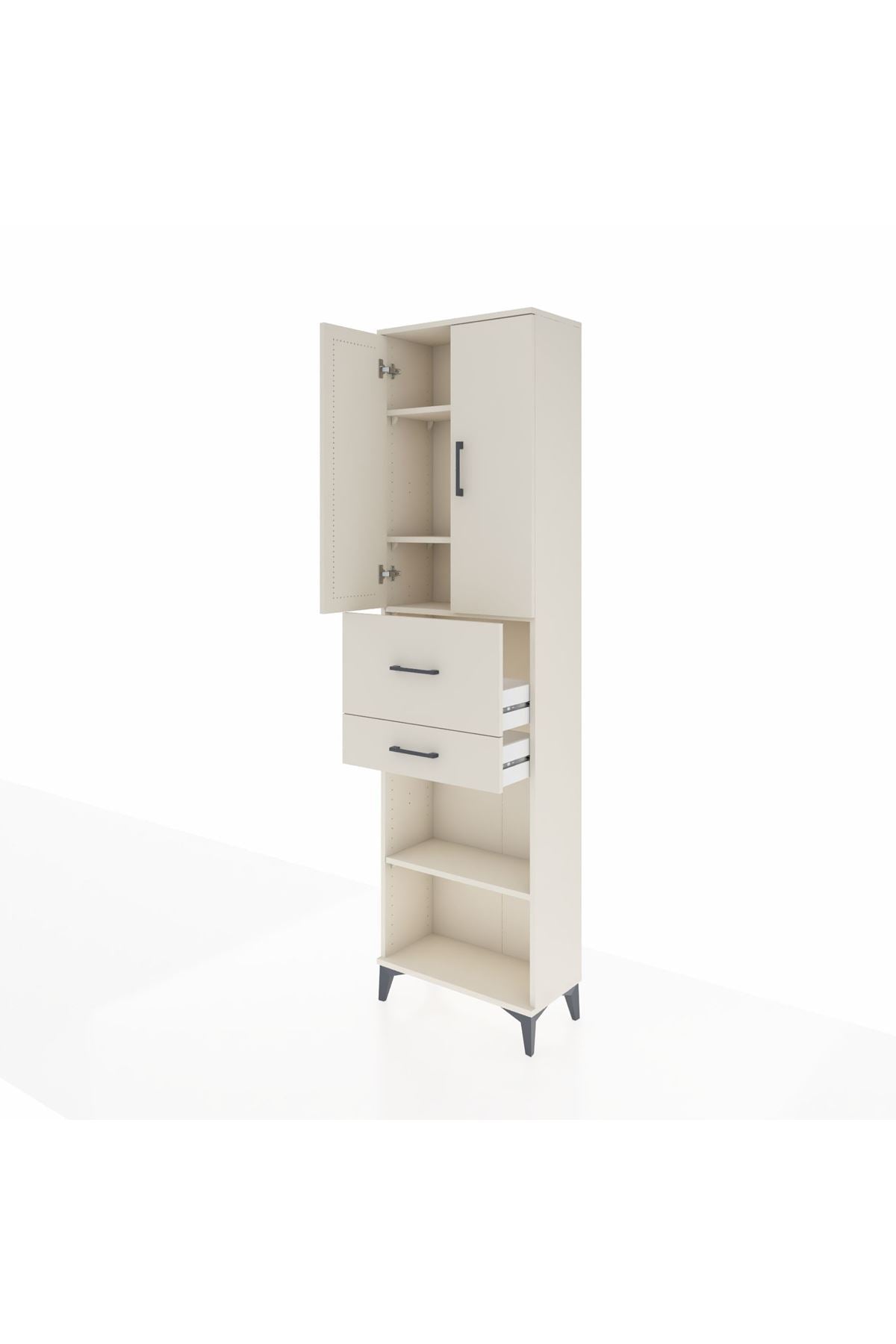 Arges Dolap 4 Raflı 2 Çekmeceli 2 Kapaklı 60x30x221 Aytaşı-Aytaşı