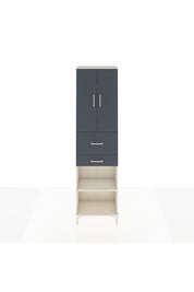 Arges Dolap 4 Raflı 2 Çekmeceli 2 Kapaklı 60x30x221 Aytaşı-Antrasit