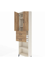 Arges Dolap 4 Raflı 2 Çekmeceli 2 Kapaklı 60x30x221 Aytaşı-Çam