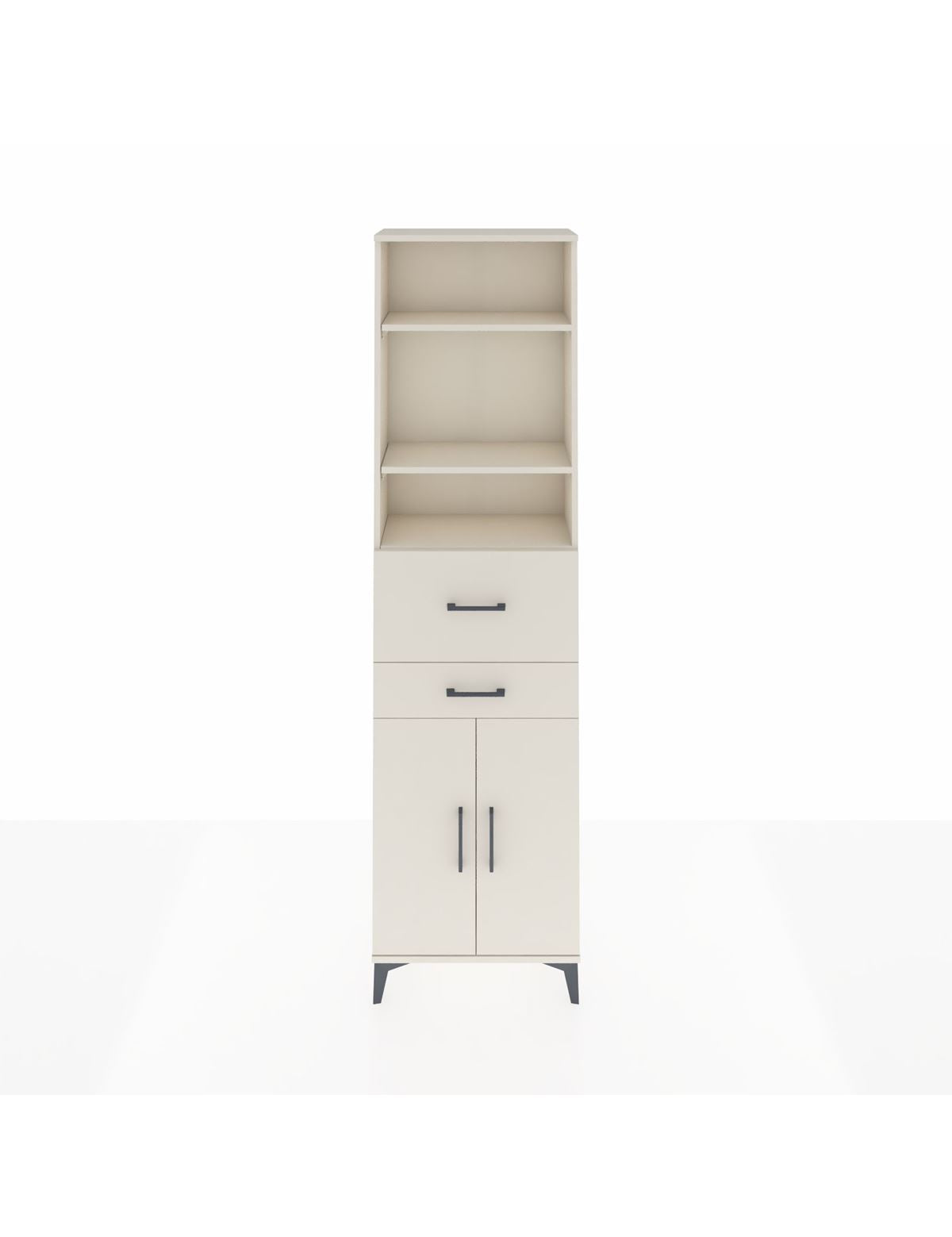 Arges Dolap 4 Raflı 2 Çekmeceli 2 Kapaklı 60x30x221 Aytaşı-Aytaşı