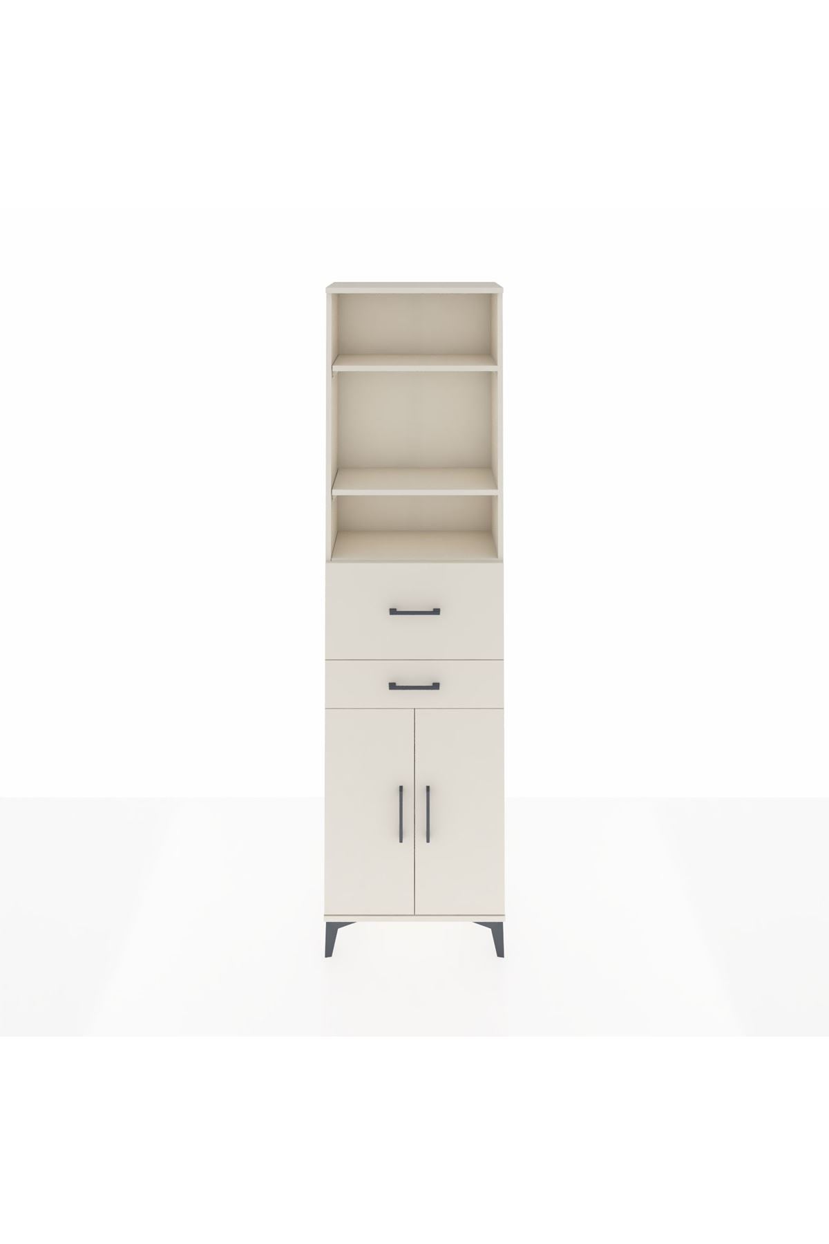 Arges Dolap 4 Raflı 2 Çekmeceli 2 Kapaklı 60x30x221 Aytaşı-Aytaşı