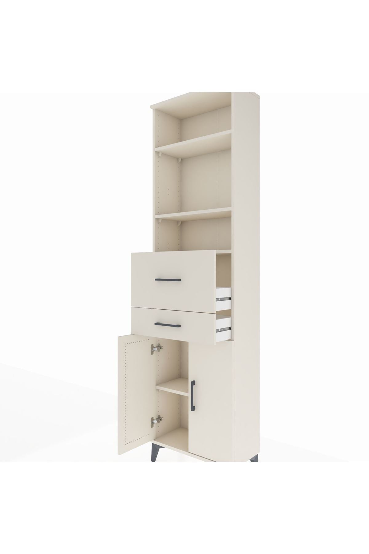 Arges Dolap 4 Raflı 2 Çekmeceli 2 Kapaklı 60x30x221 Aytaşı-Aytaşı