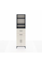 Arges Dolap 4 Raflı 2 Çekmeceli 2 Kapaklı 60x30x221 Antrasit-Aytaşı