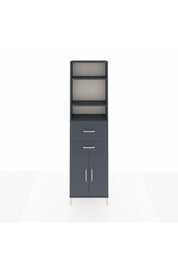 Arges Dolap 4 Raflı 2 Çekmeceli 2 Kapaklı 60x30x221 Antrasit-Antrasit