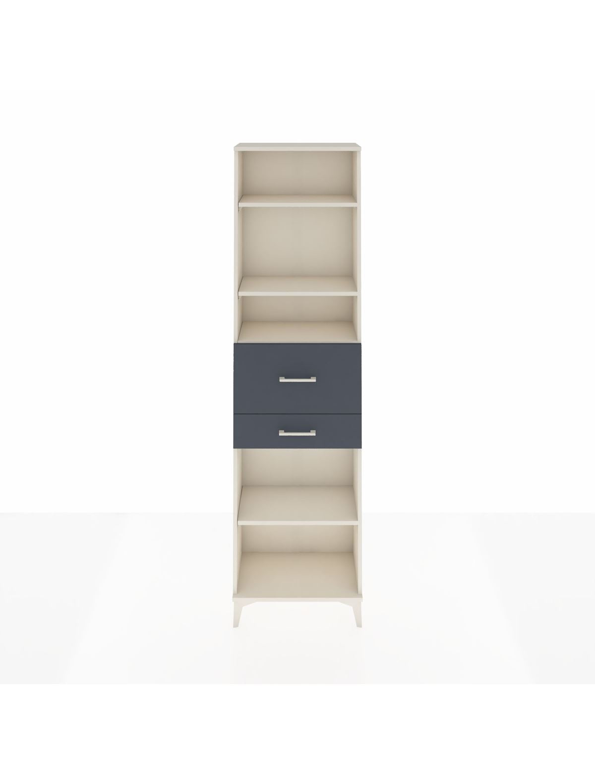 Arges Dolap 4 Raflı 2 Çekmeceli 60x30x221 Aytaşı-Antrasit