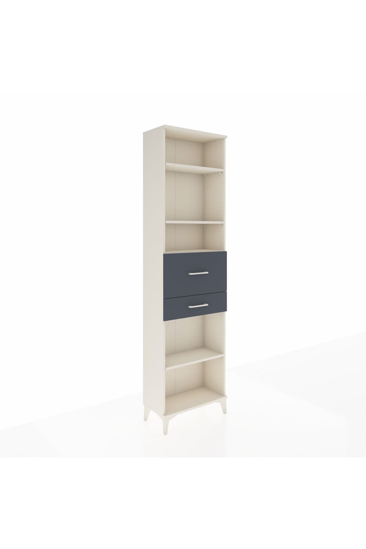 Arges Dolap 4 Raflı 2 Çekmeceli 60x30x221 Aytaşı-Antrasit