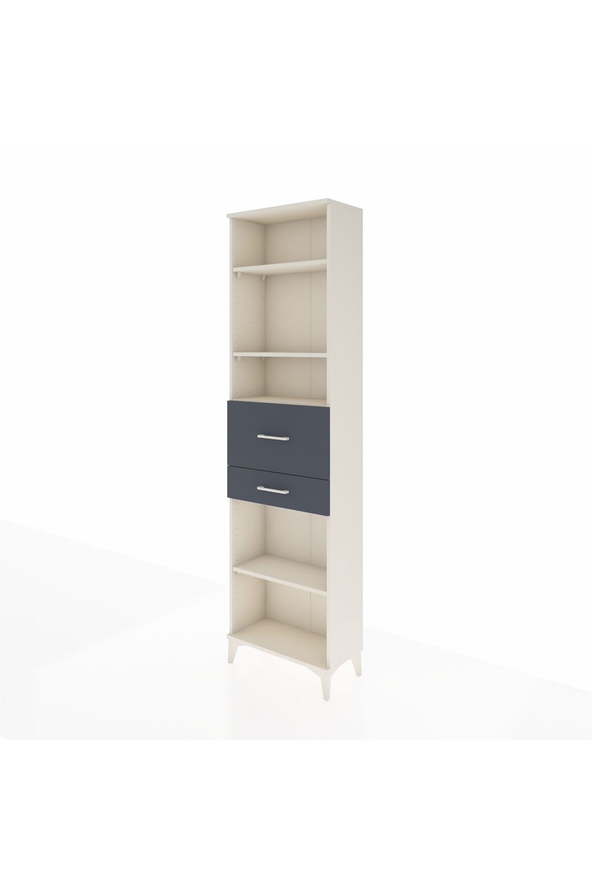 Arges Dolap 4 Raflı 2 Çekmeceli 60x30x221 Aytaşı-Antrasit