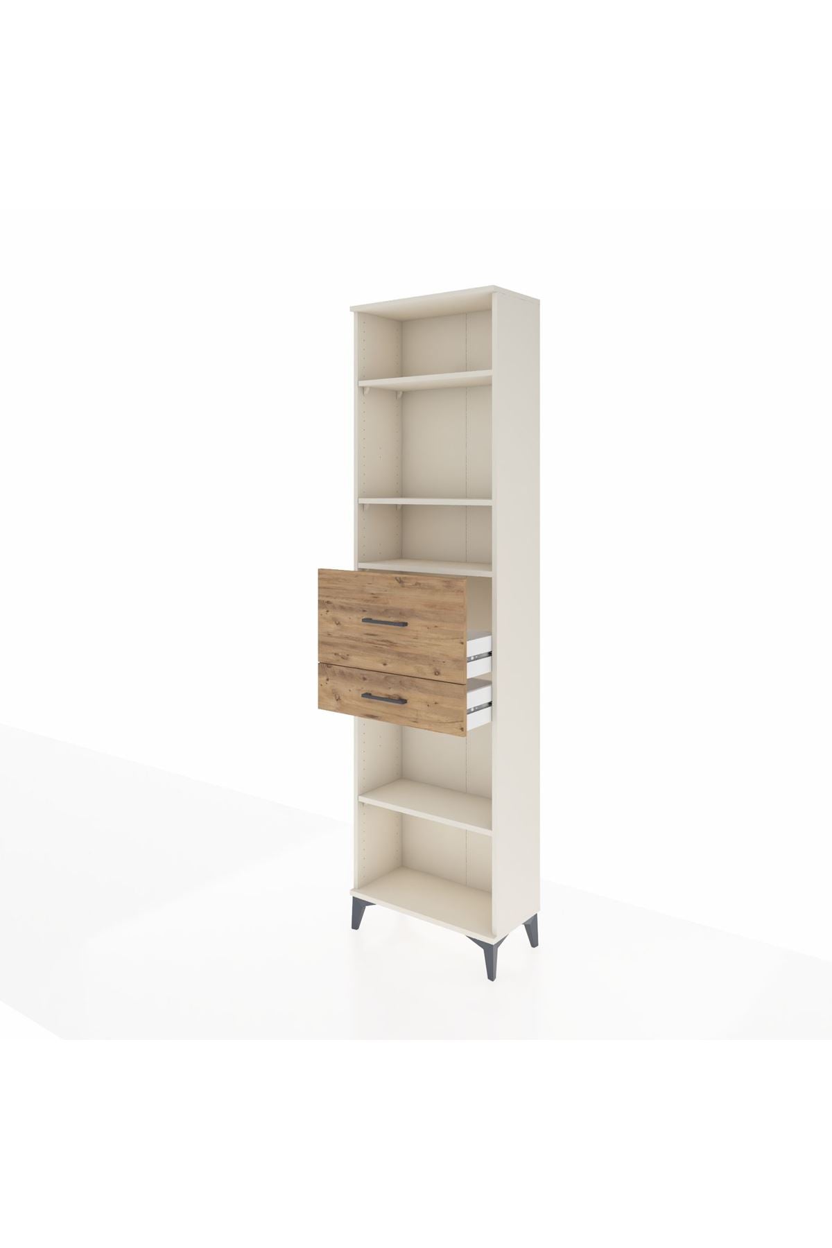 Arges Dolap 4 Raflı 2 Çekmeceli 60x30x221 Aytaşı-Çam