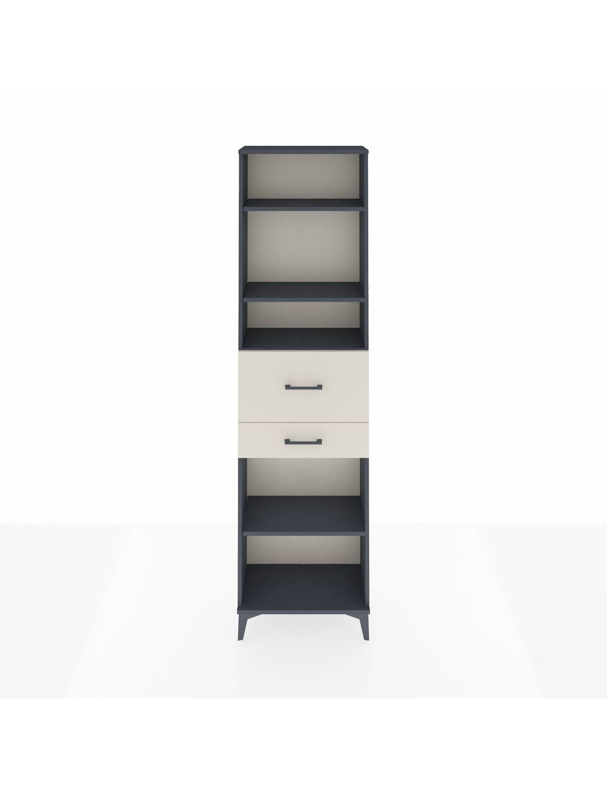 Arges Dolap 4 Raflı 2 Çekmeceli 60x30x221 Antrasit-Aytaşı