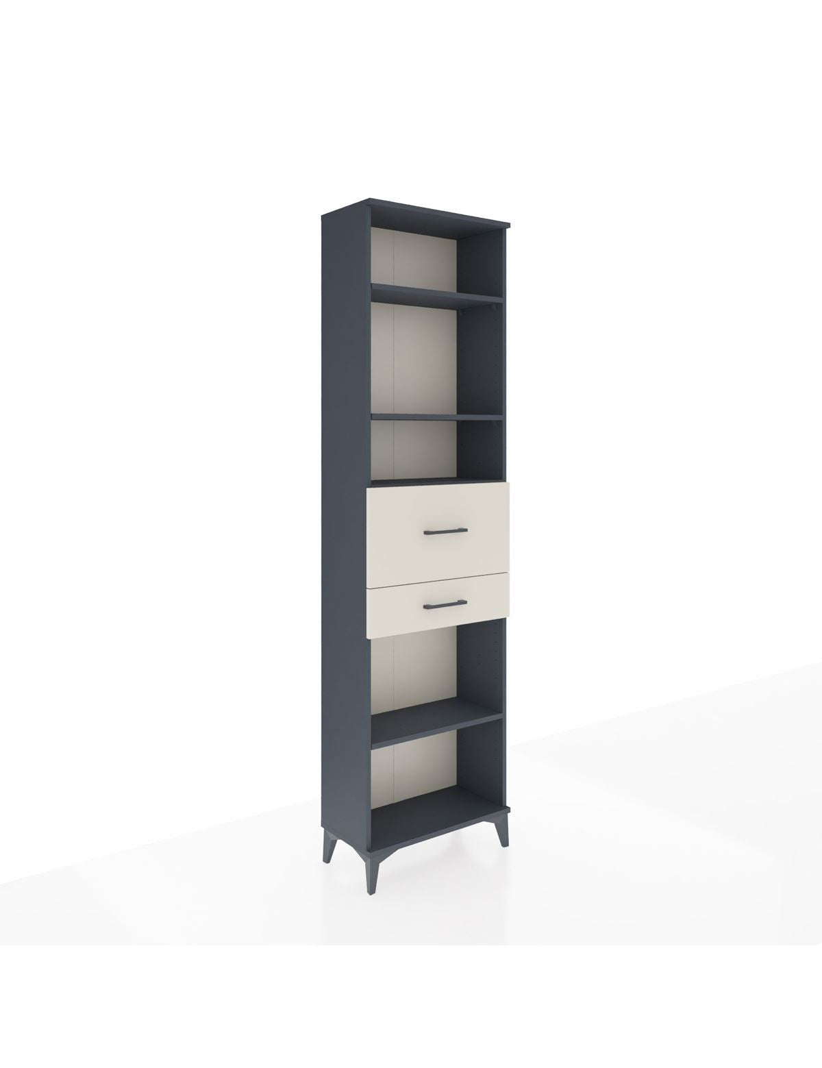 Arges Dolap 4 Raflı 2 Çekmeceli 60x30x221 Antrasit-Aytaşı