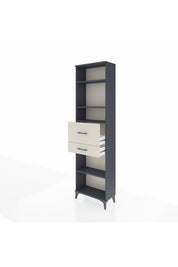 Arges Dolap 4 Raflı 2 Çekmeceli 60x30x221 Antrasit-Aytaşı