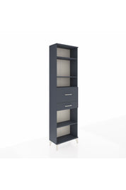 Arges Dolap 4 Raflı 2 Çekmeceli 60x30x221 Antrasit-Antrasit