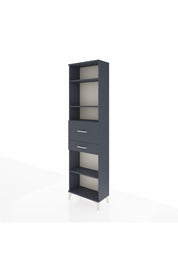 Arges Dolap 4 Raflı 2 Çekmeceli 60x30x221 Antrasit-Antrasit