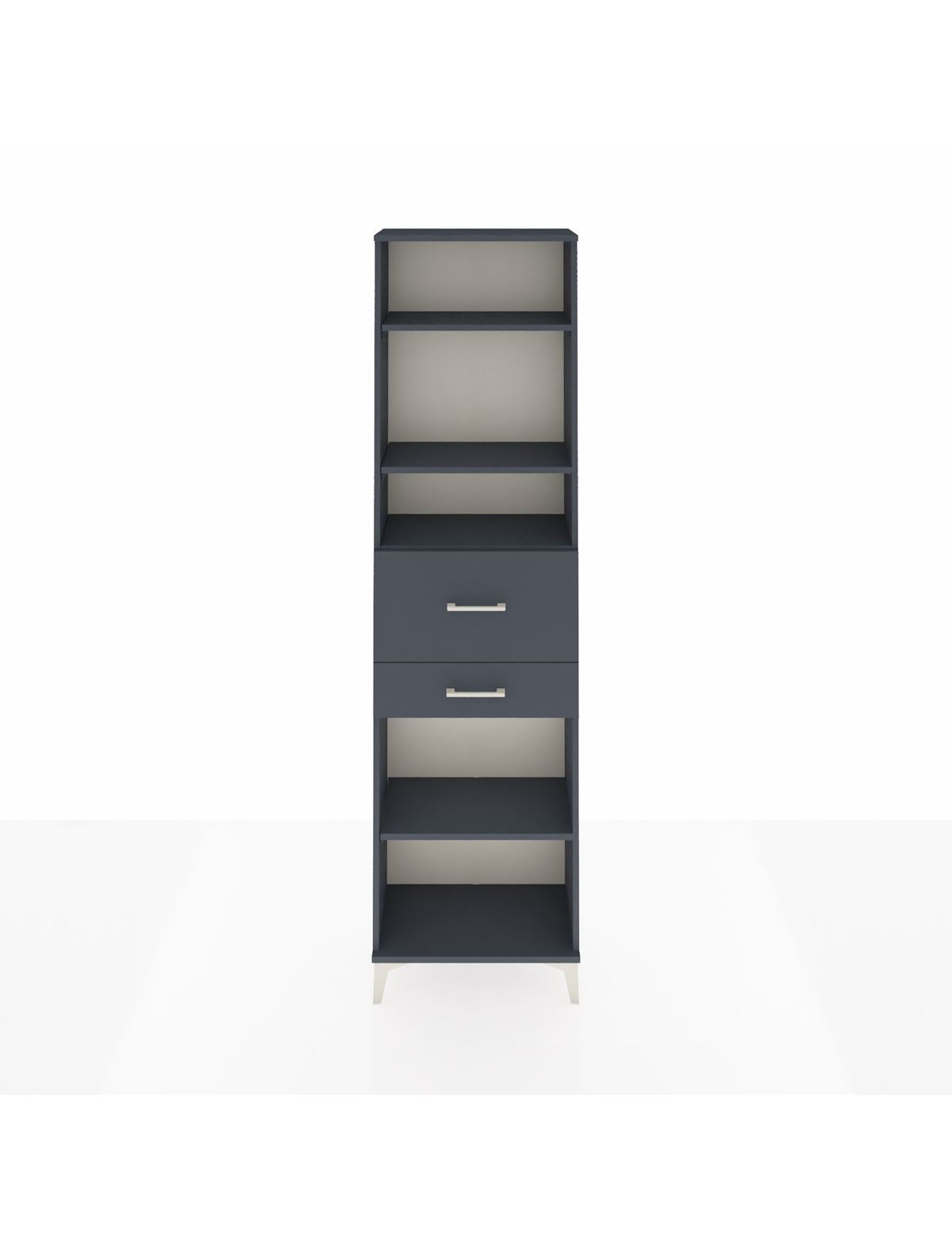 Arges Dolap 4 Raflı 2 Çekmeceli 60x30x221 Antrasit-Antrasit