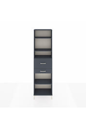 Arges Dolap 4 Raflı 2 Çekmeceli 60x30x221 Antrasit-Antrasit