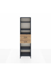 Arges Dolap 4 Raflı 2 Çekmeceli 60x30x221 Antrasit-Çam