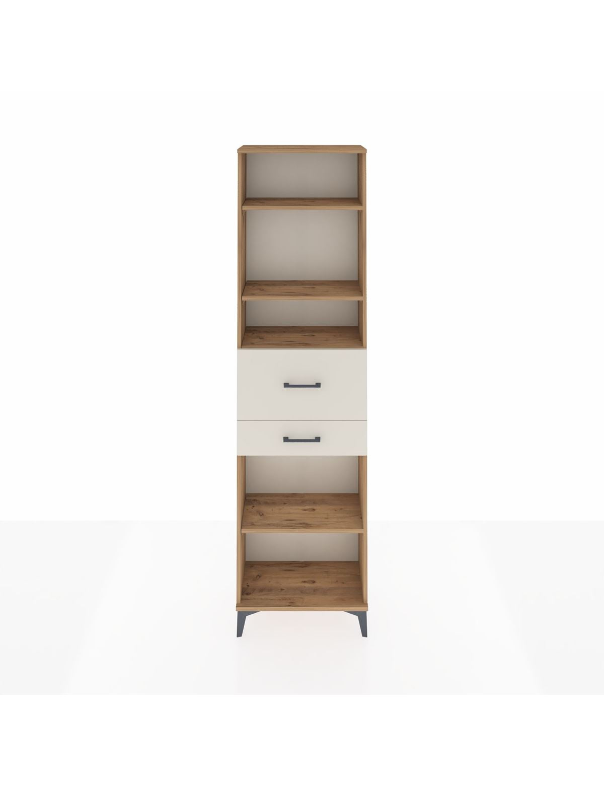 Arges Dolap 4 Raflı 2 Çekmeceli 60x30x221 Çam-Aytaşı