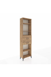 Arges Dolap 4 Raflı 2 Çekmeceli 60x30x221 Çam-Çam