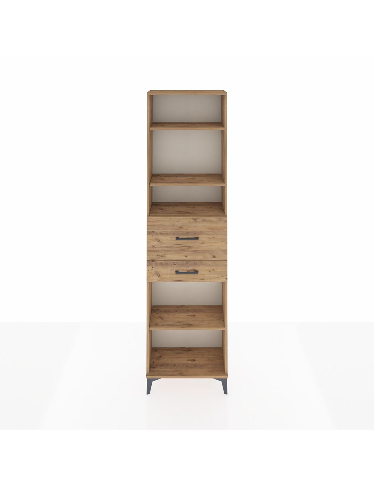 Arges Dolap 4 Raflı 2 Çekmeceli 60x30x221 Çam-Çam