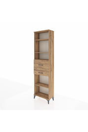 Arges Dolap 4 Raflı 2 Çekmeceli 60x30x221 Çam-Çam