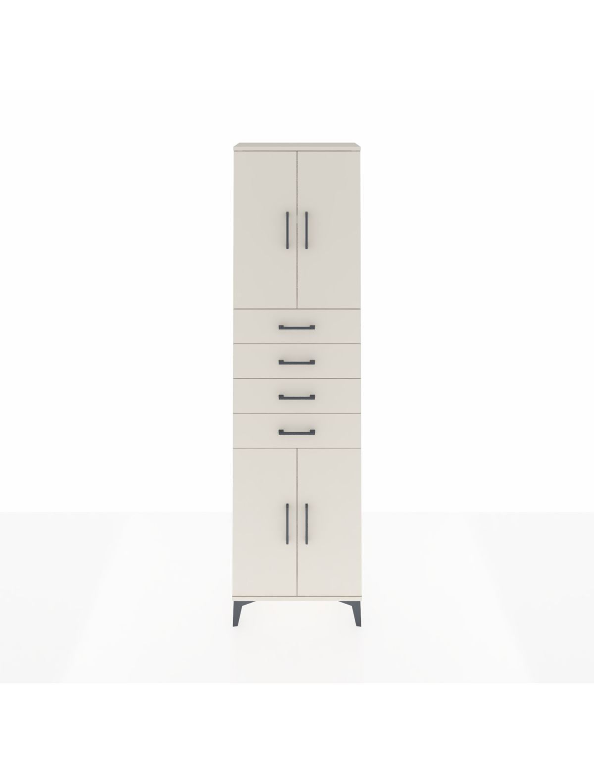 Arges Dolap 3 Raflı 4 Çekmeceli 4 Kapaklı 60x30x221 Aytaşı-Aytaşı