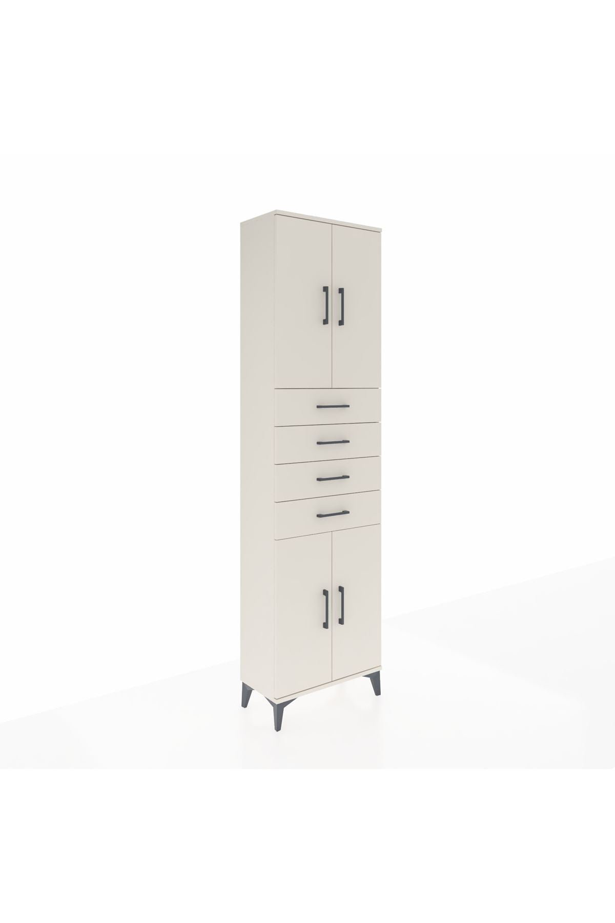 Arges Dolap 3 Raflı 4 Çekmeceli 4 Kapaklı 60x30x221 Aytaşı-Aytaşı