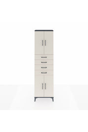 Arges Dolap 3 Raflı 4 Çekmeceli 4 Kapaklı 60x30x221 Antrasit-Aytaşı