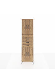 Arges Dolap 3 Raflı 4 Çekmeceli 4 Kapaklı 60x30x221 Çam-Çam