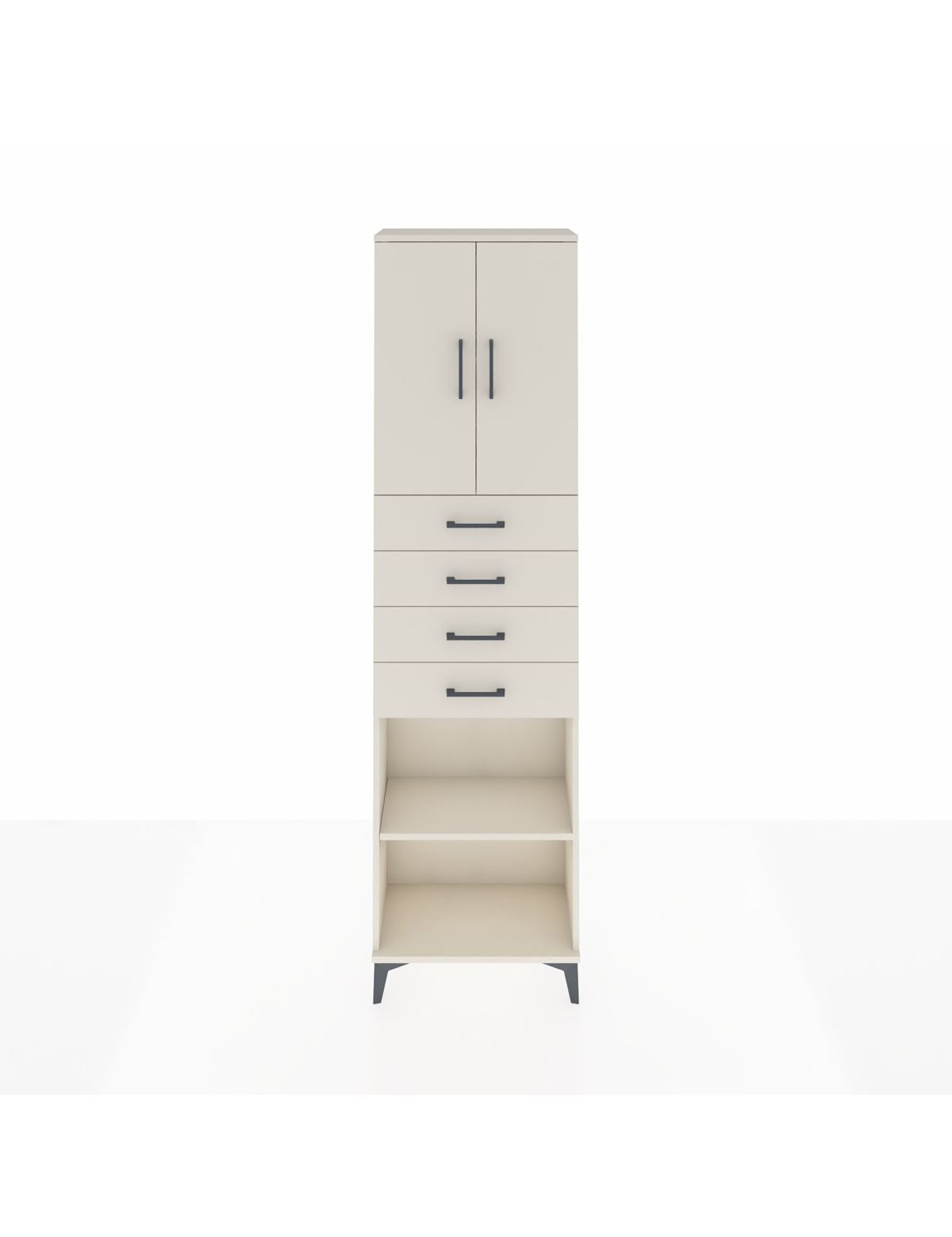 Arges Dolap 3 Raflı 4 Çekmeceli 2 Kapaklı 60x30x221 Aytaşı-Aytaşı