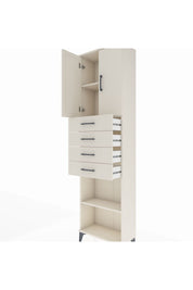 Arges Dolap 3 Raflı 4 Çekmeceli 2 Kapaklı 60x30x221 Aytaşı-Aytaşı