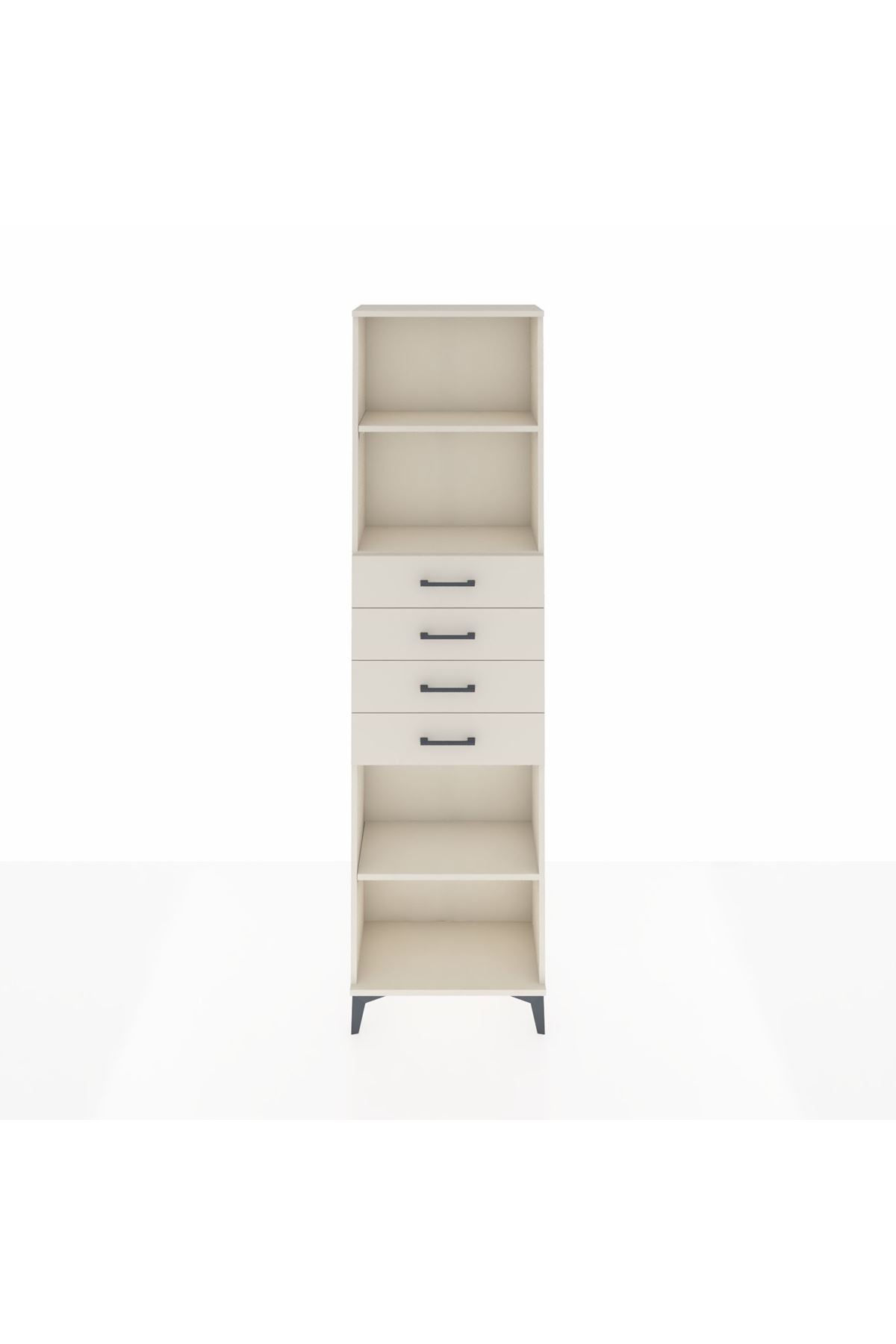 Arges Dolap 3 Raflı 4 Çekmeceli 60x30x221 Aytaşı-Aytaşı