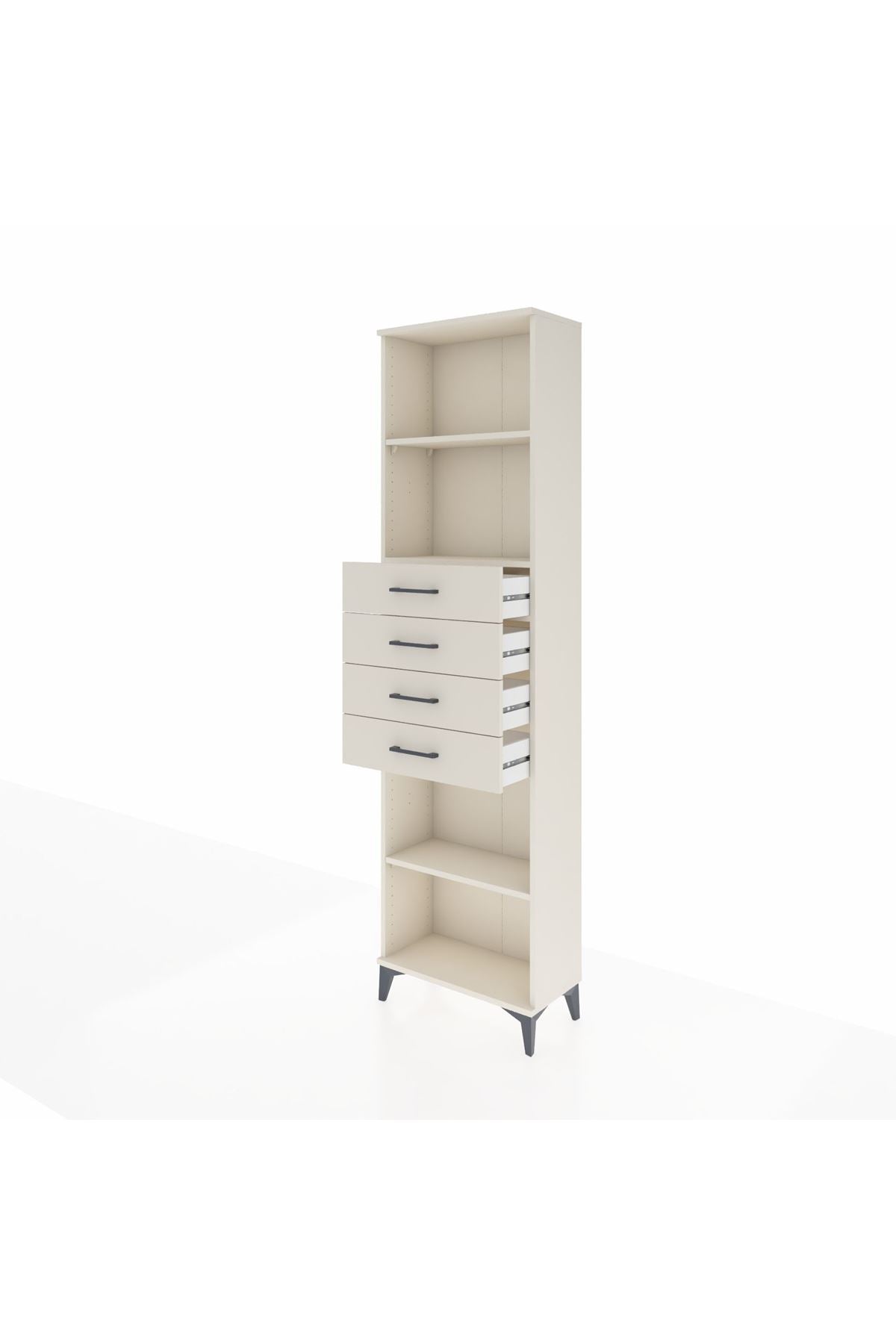 Arges Dolap 3 Raflı 4 Çekmeceli 60x30x221 - S29M227V1A