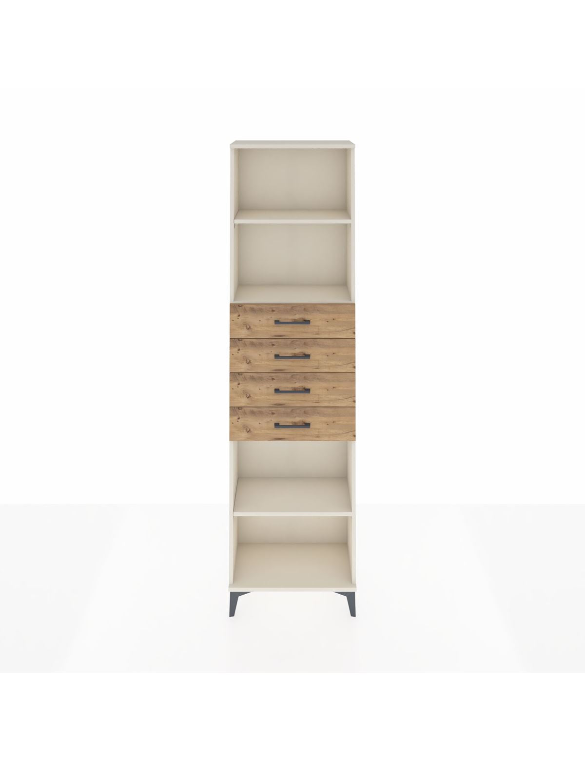 Arges Dolap 3 Raflı 4 Çekmeceli 60x30x221 Aytaşı-Çam