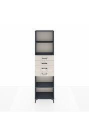 Arges Dolap 3 Raflı 4 Çekmeceli 60x30x221 Antrasit-Aytaşı