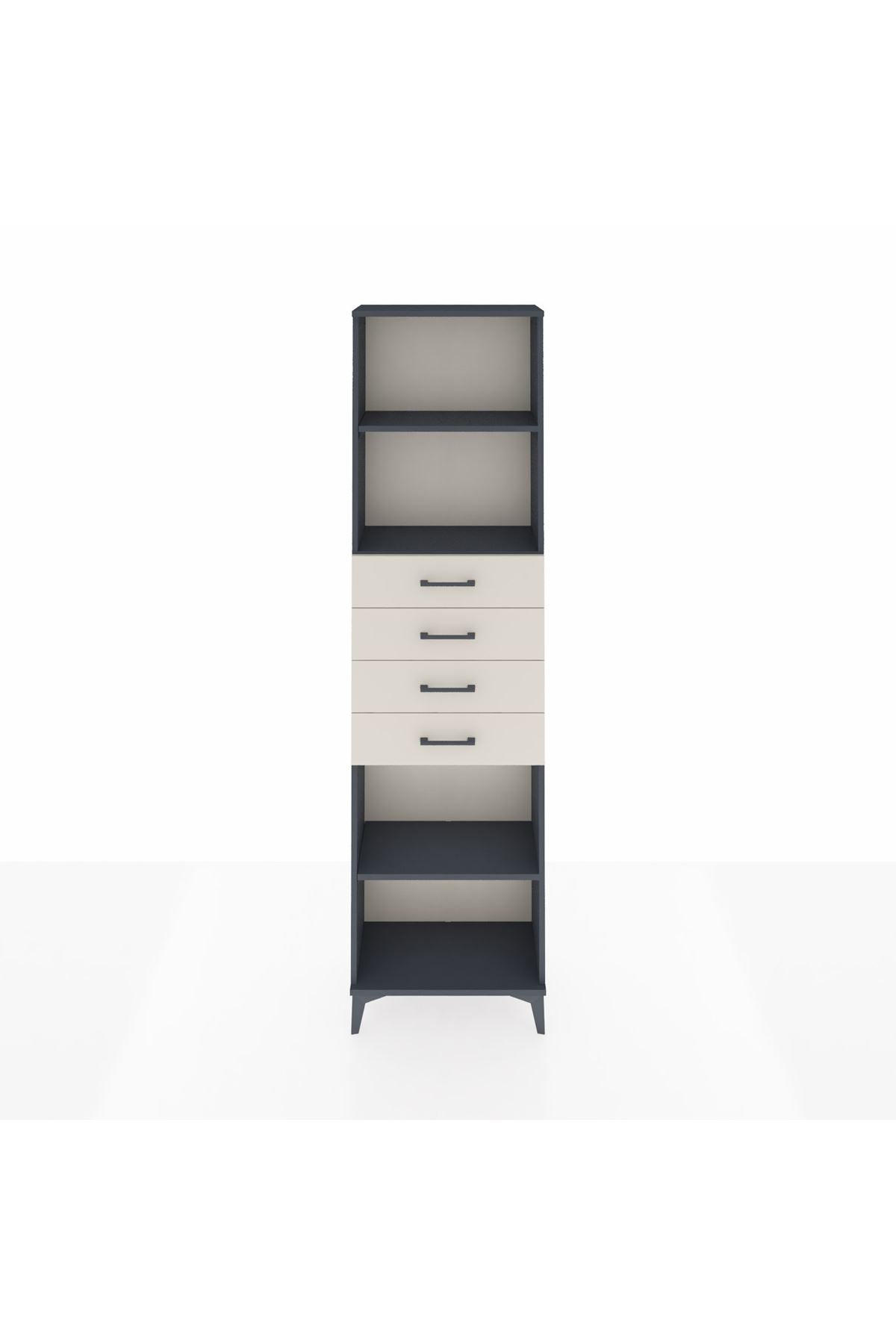 Arges Dolap 3 Raflı 4 Çekmeceli 60x30x221 - S29M227V4A