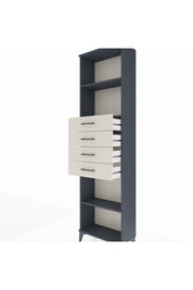 Arges Dolap 3 Raflı 4 Çekmeceli 60x30x221 Antrasit-Aytaşı