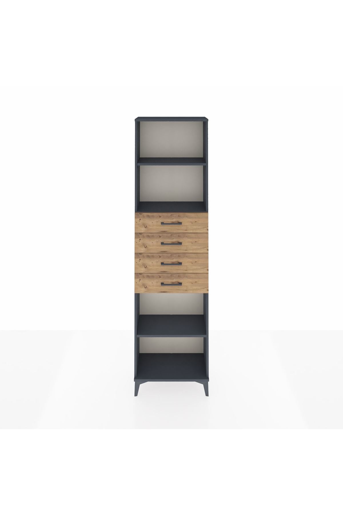 Arges Dolap 3 Raflı 4 Çekmeceli 60x30x221 - S29M227V6A