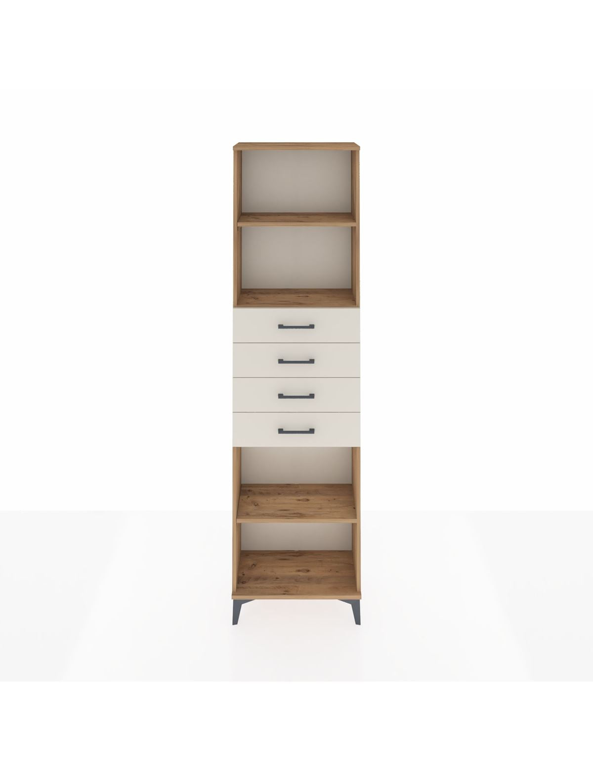 Arges Dolap 3 Raflı 4 Çekmeceli 60x30x221 - S29M227V7A